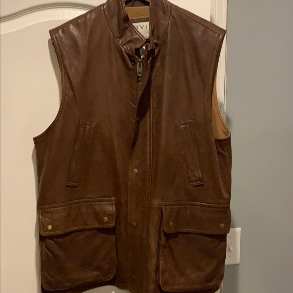 Orvis Lambskin Munitions Leather Vest